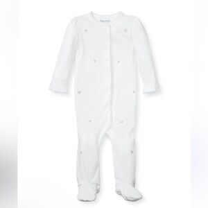 New! Ralph Lauren White Baby Footie